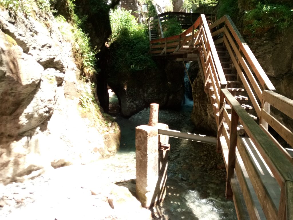Wooden bridge and stairs