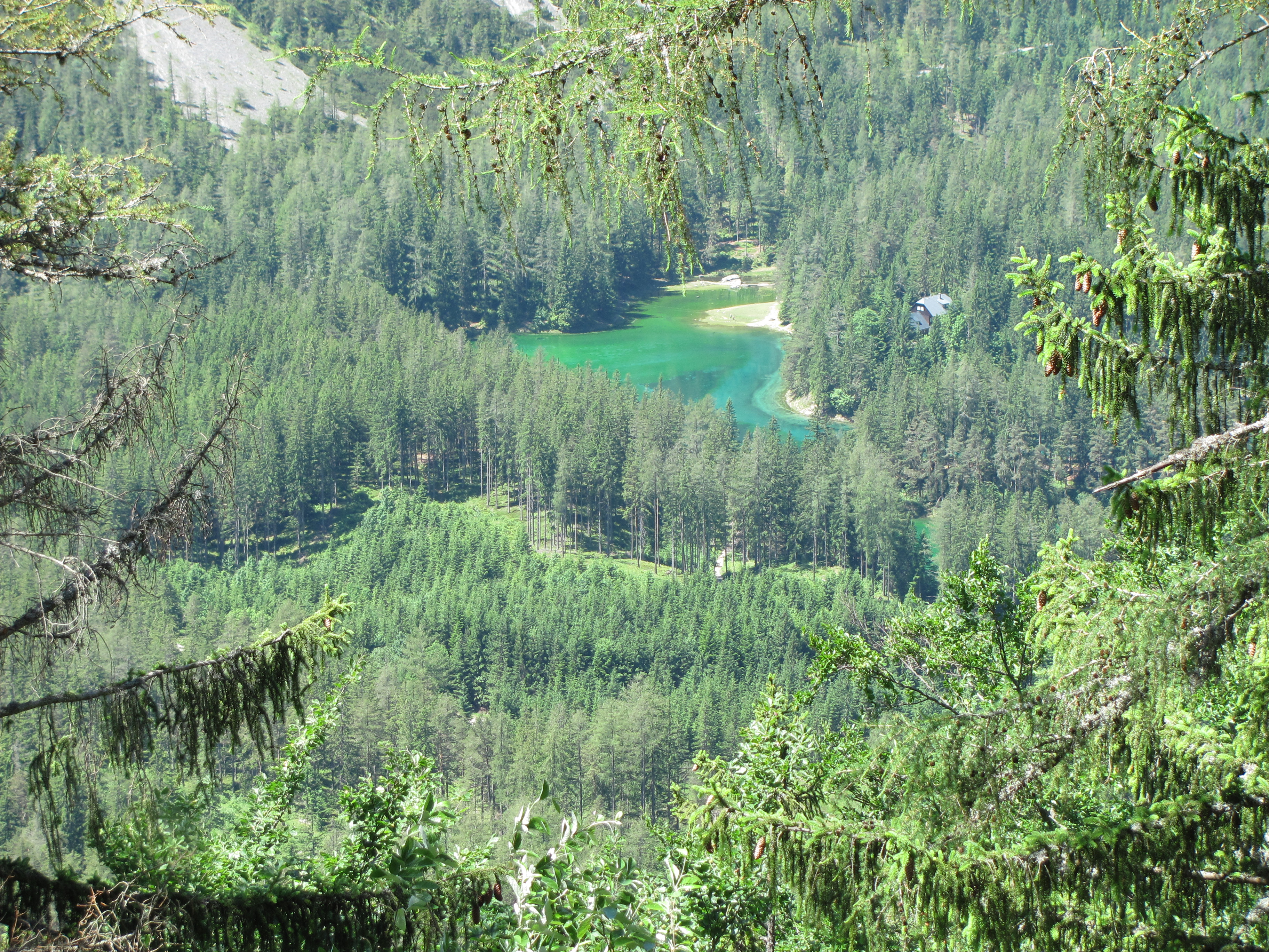 View point to the Green Lake on the Kamplsteig