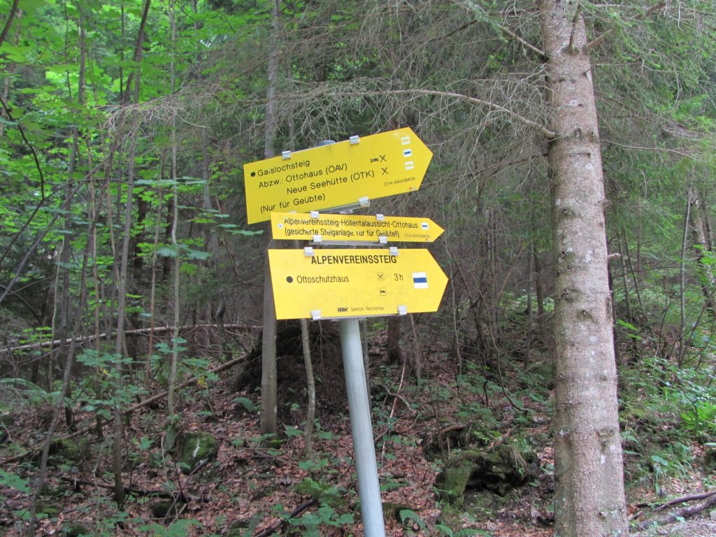 Crossing Gaislochsteig (stay left)