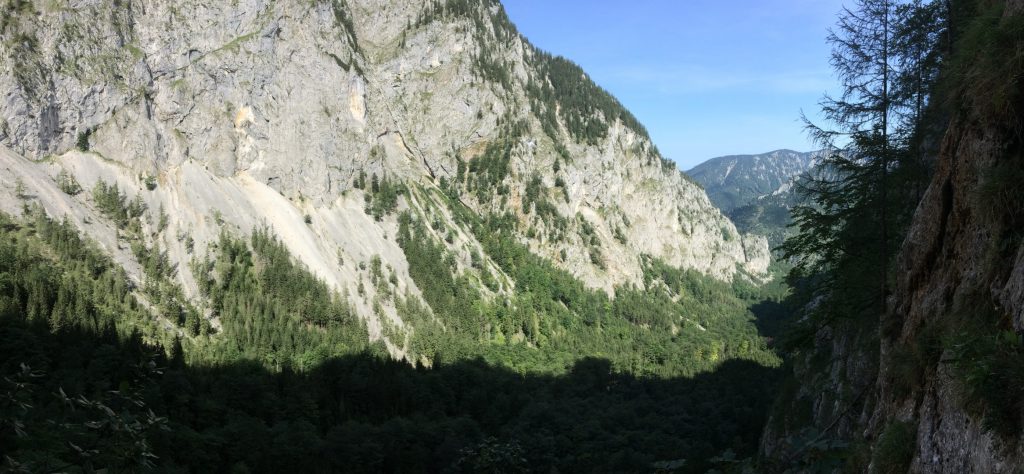 View from the track to the Höllental
