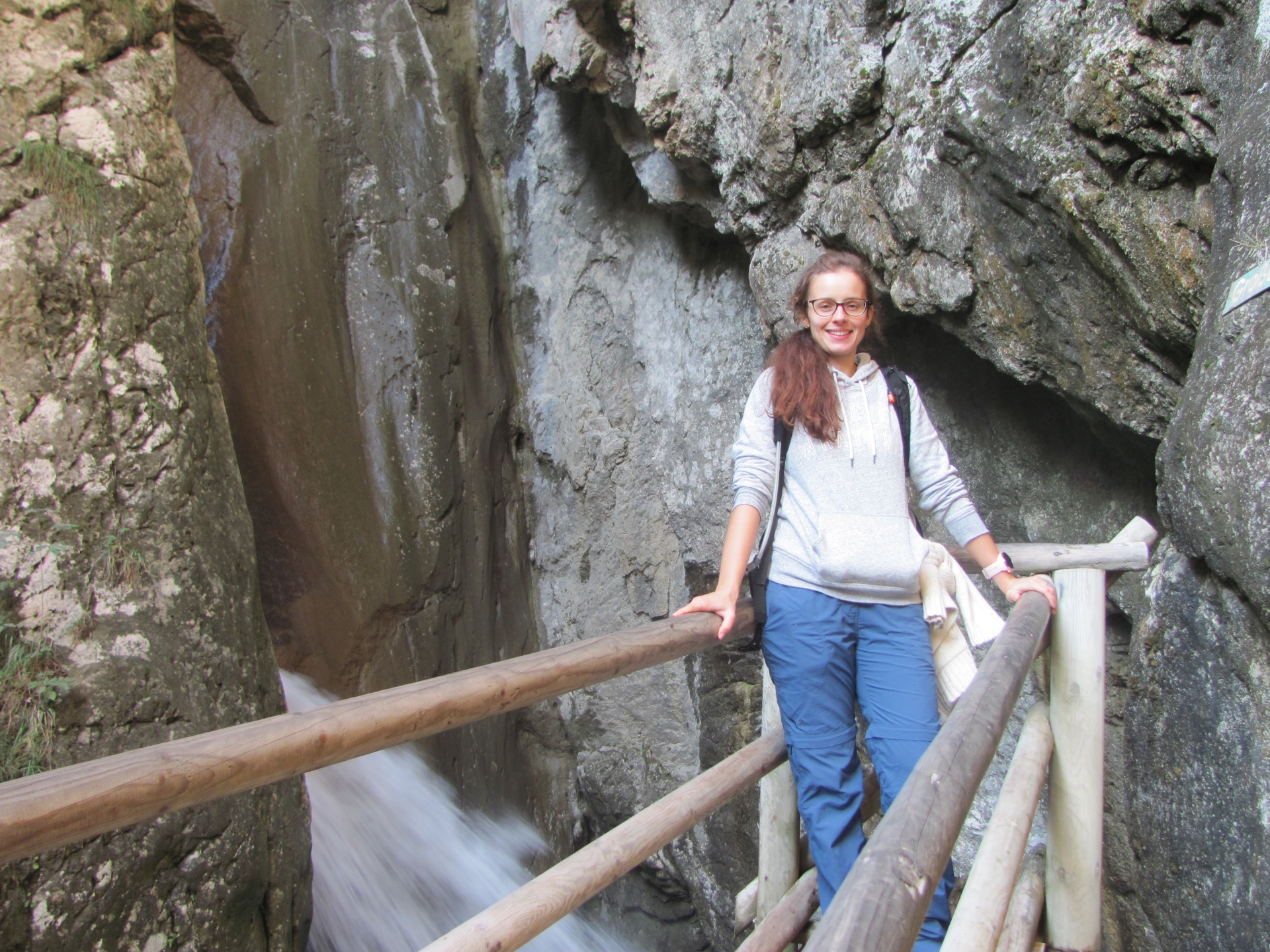 Debora at the big waterfall