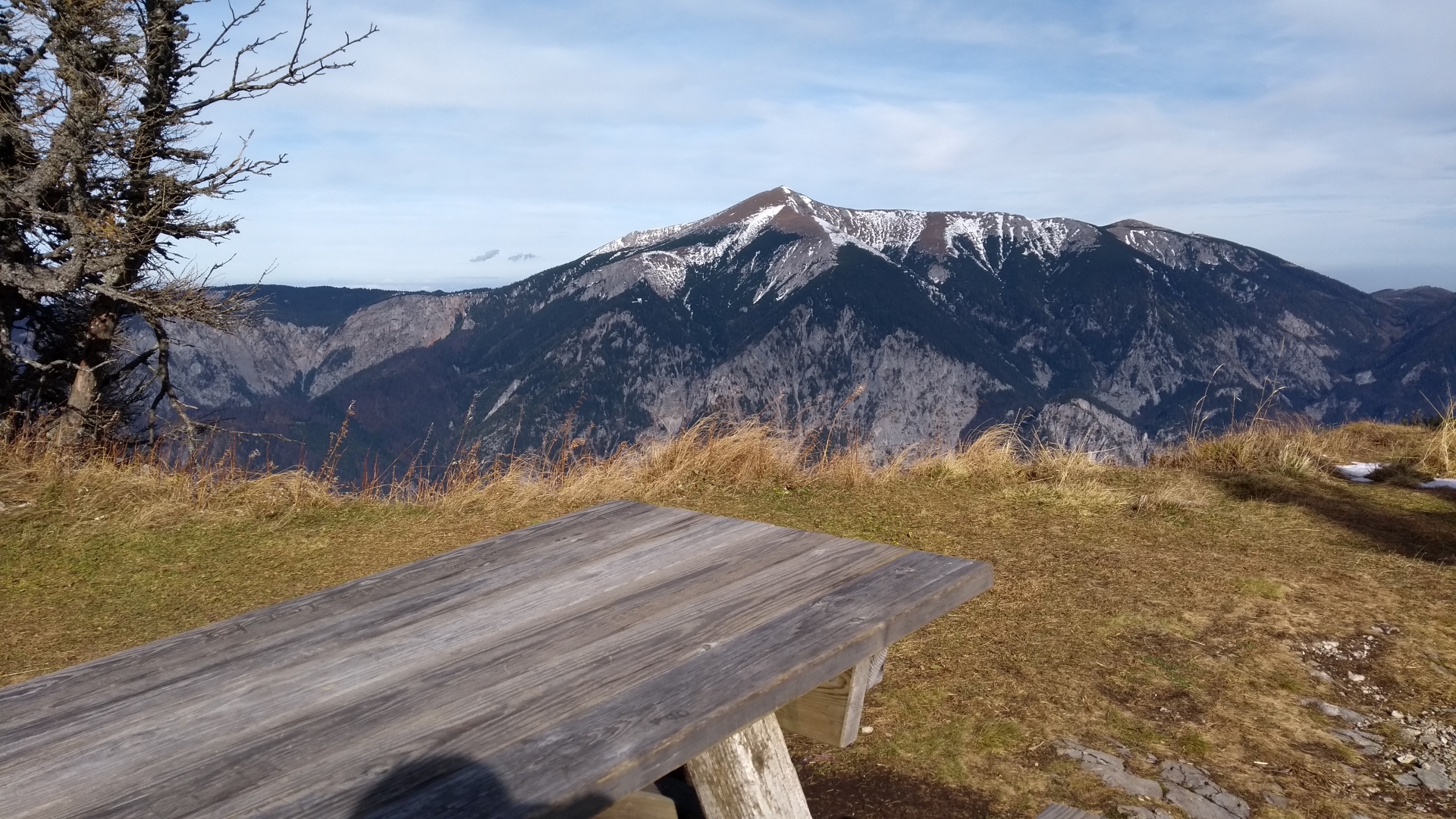 Rest area at the exit of Alpenvereinssteig