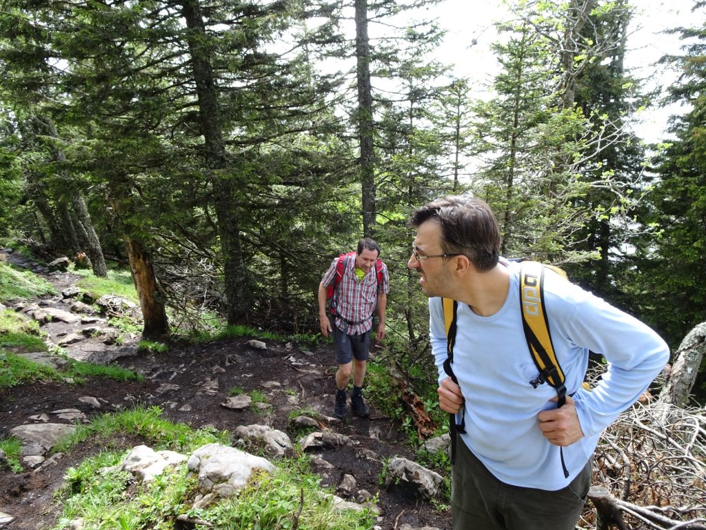 Hans and Robert on the demanding part of the trail