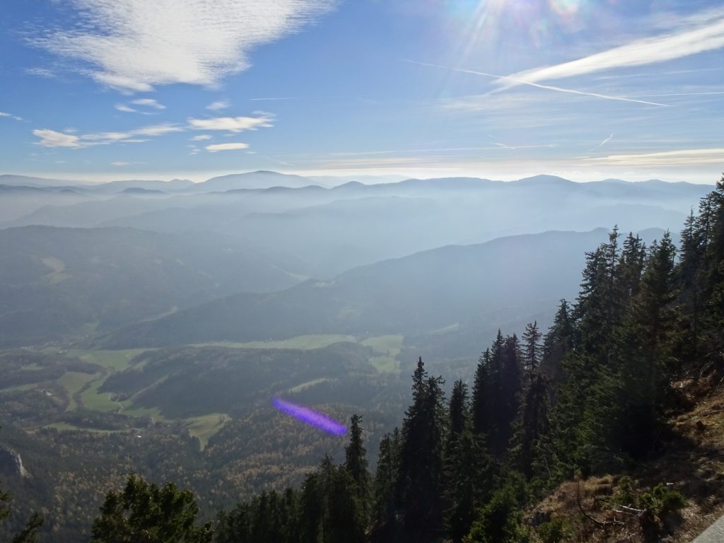 View from mountain station of the cable car