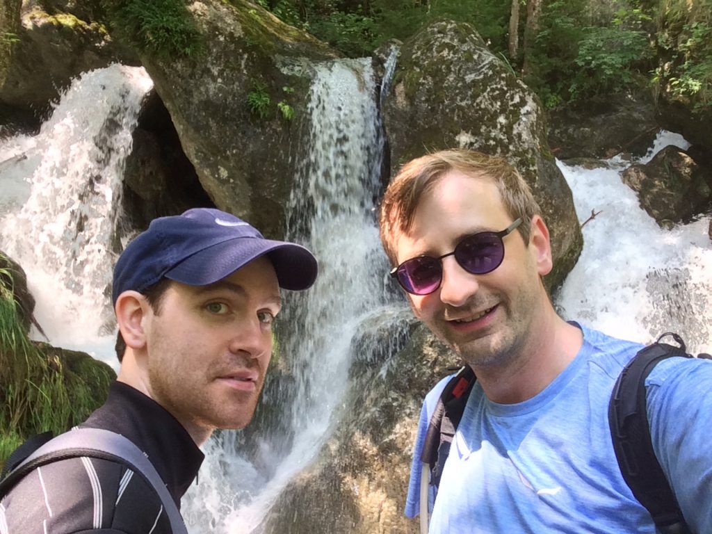 Rene and Stefan impressed by the waterfalls