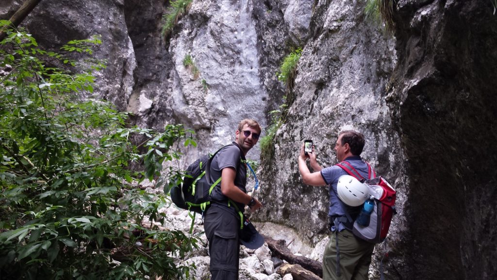 Stefan and Hannes at the entrance of the gorge