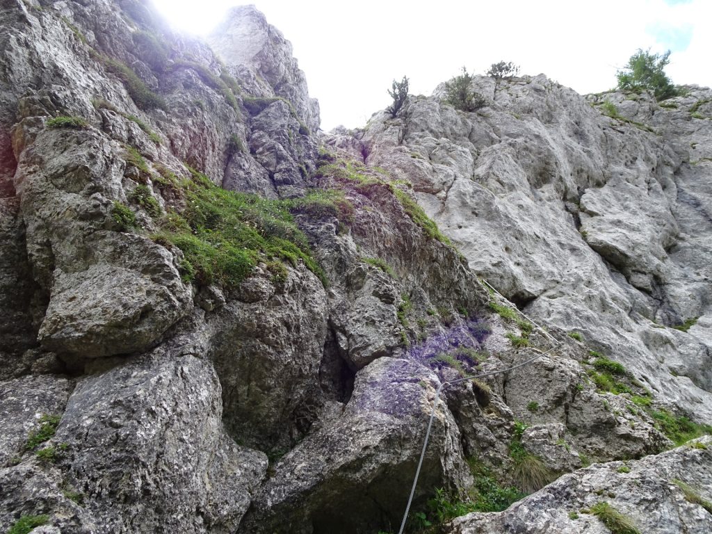 Via ferrata up to the Turmstein