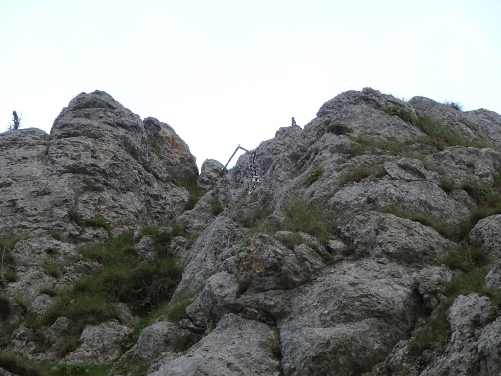 View towards the via ferrata