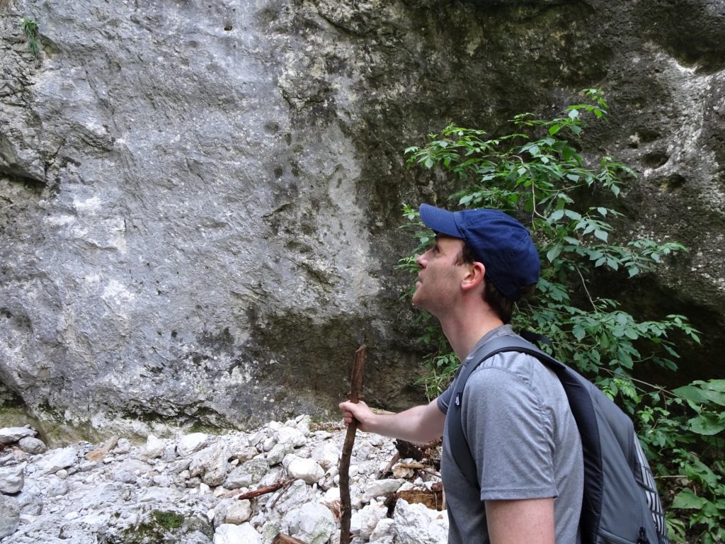 Rene is impressed by the gorge