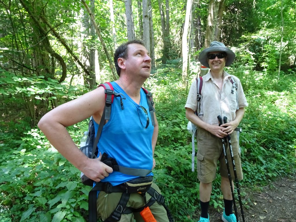 Hannes and Herbert at the crossing to Hanslsteig