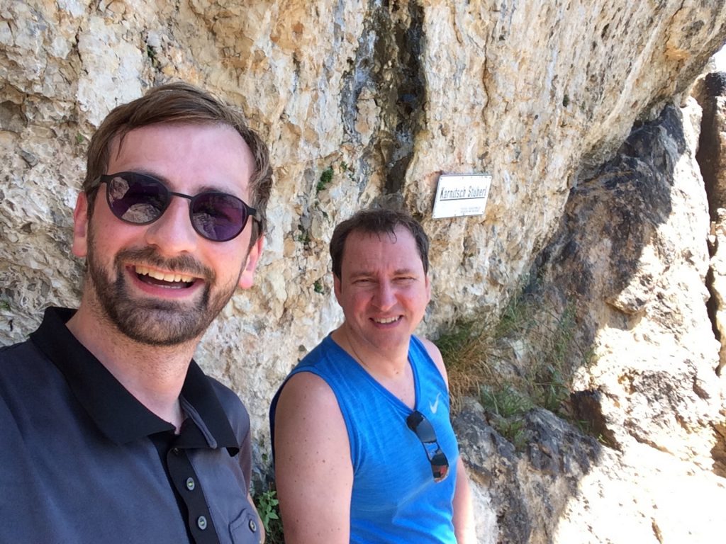 Stefan and Hannes enjoying the Karnitsch Stüberl