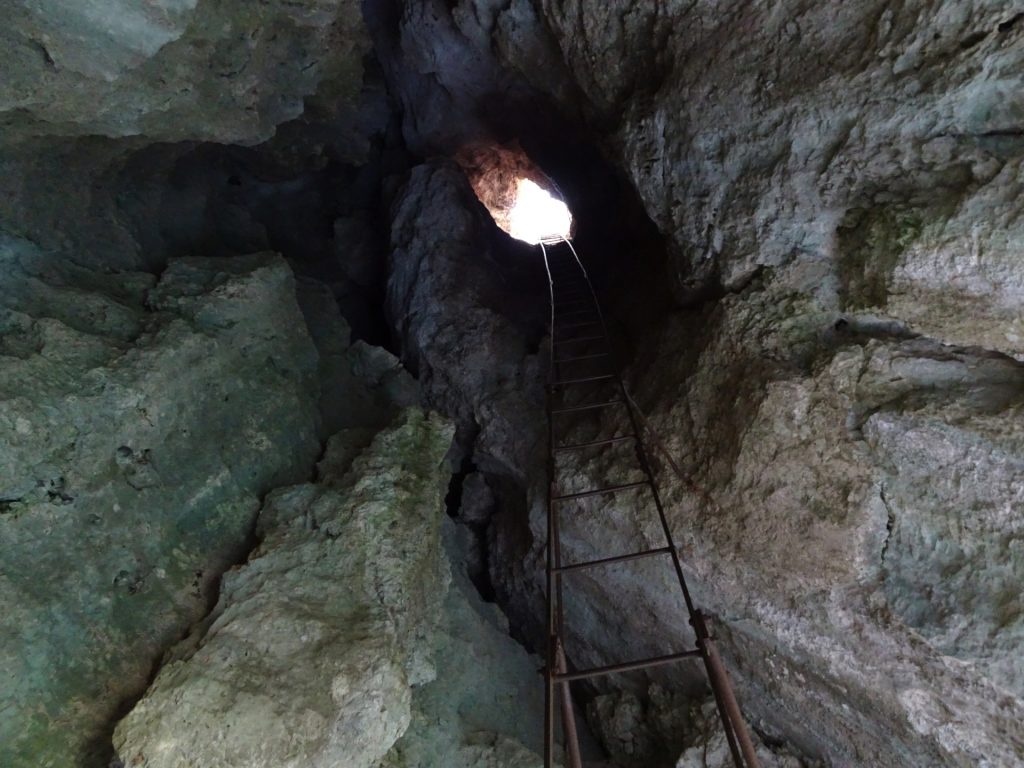 The long iron ladder through the Frauenlucke