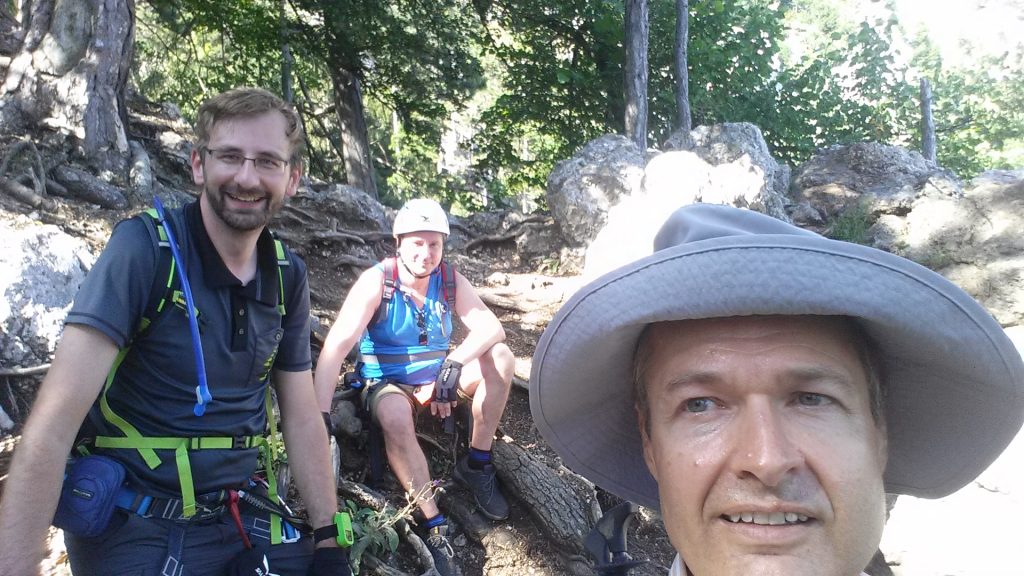 Stefan, Hannes, Herbert at the exit of Frauenlucke