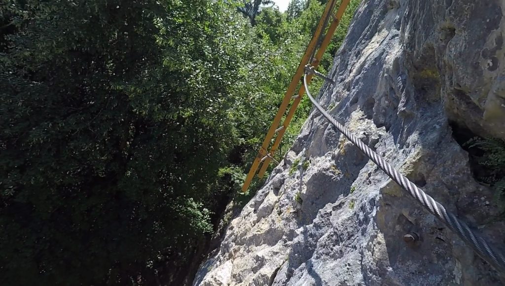 The iron ladder (crux of Währingersteig)