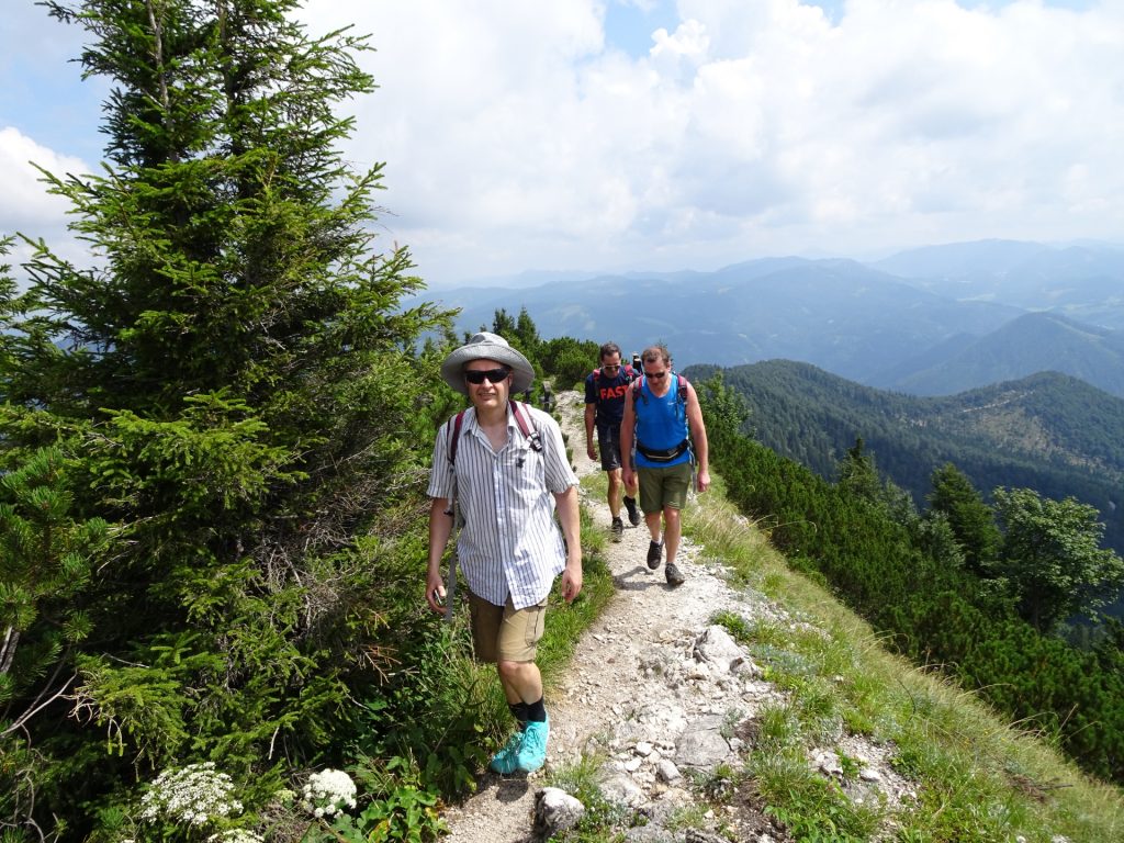 Herbert, Hannes and Hans on the trail