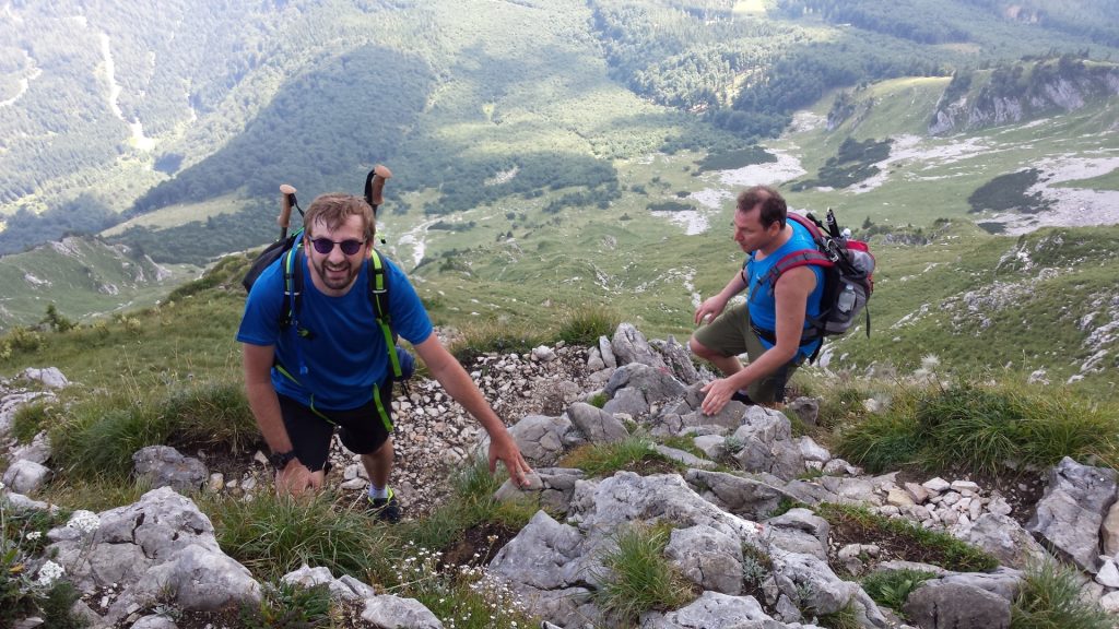 Stefan and Hannes climbing