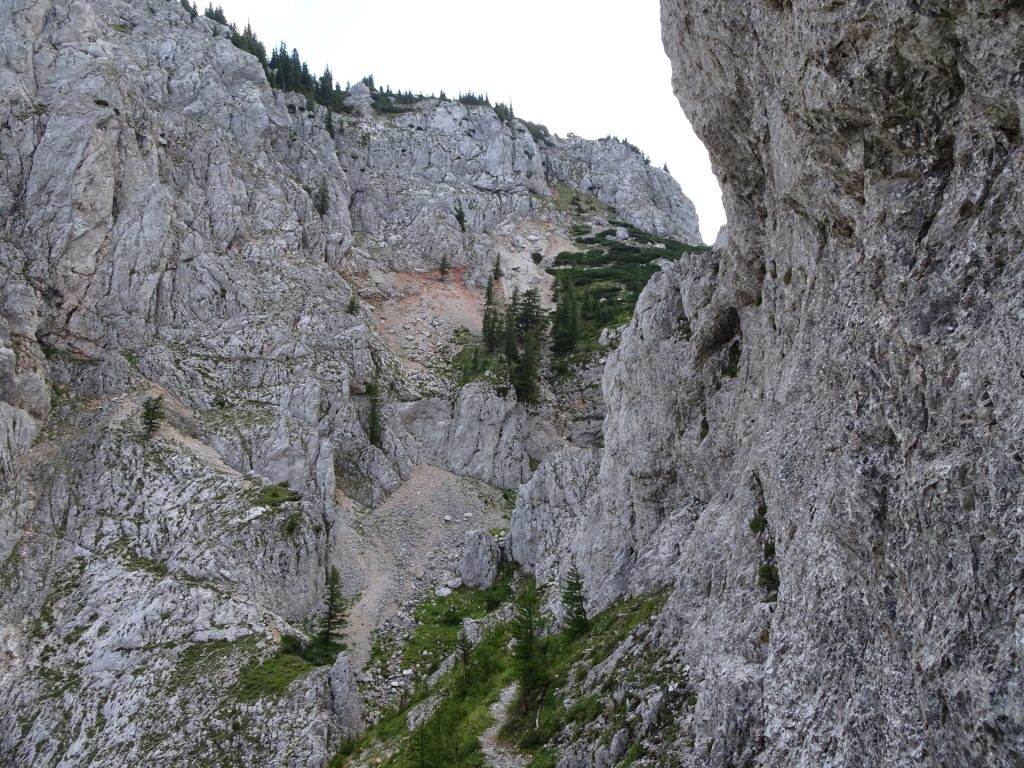 Final meters of the Bärenloch via ferrata