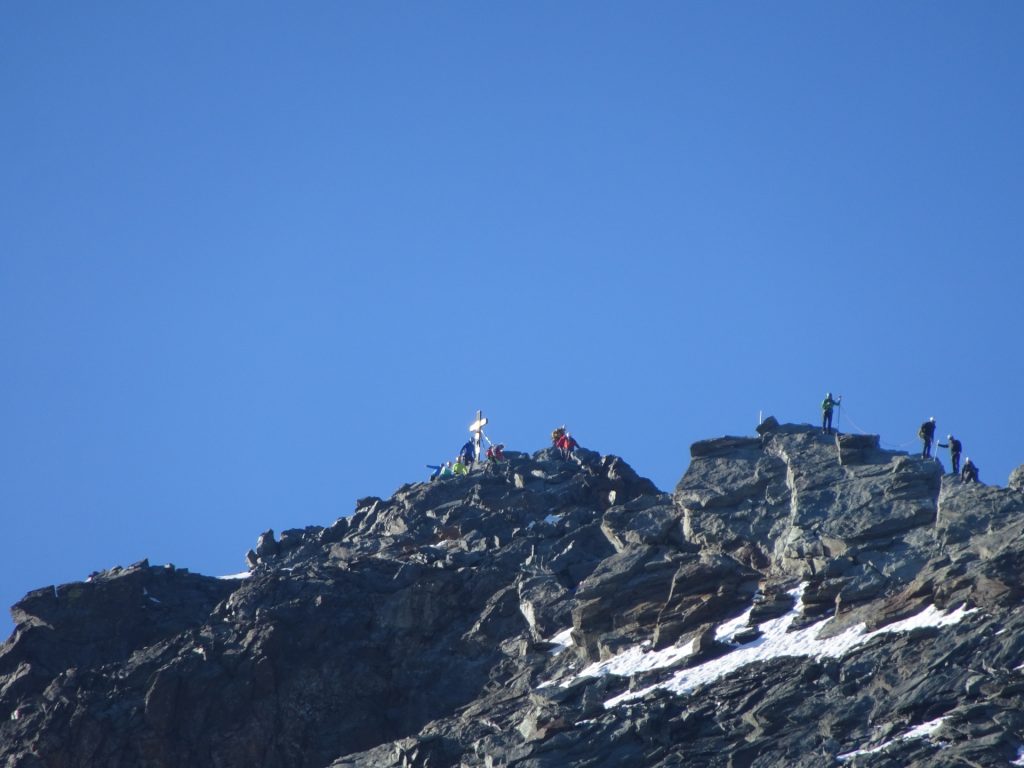 The summit is crowded