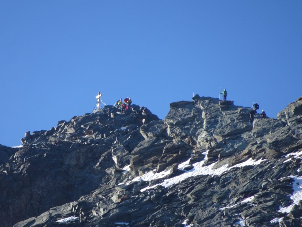 The summit is crowded