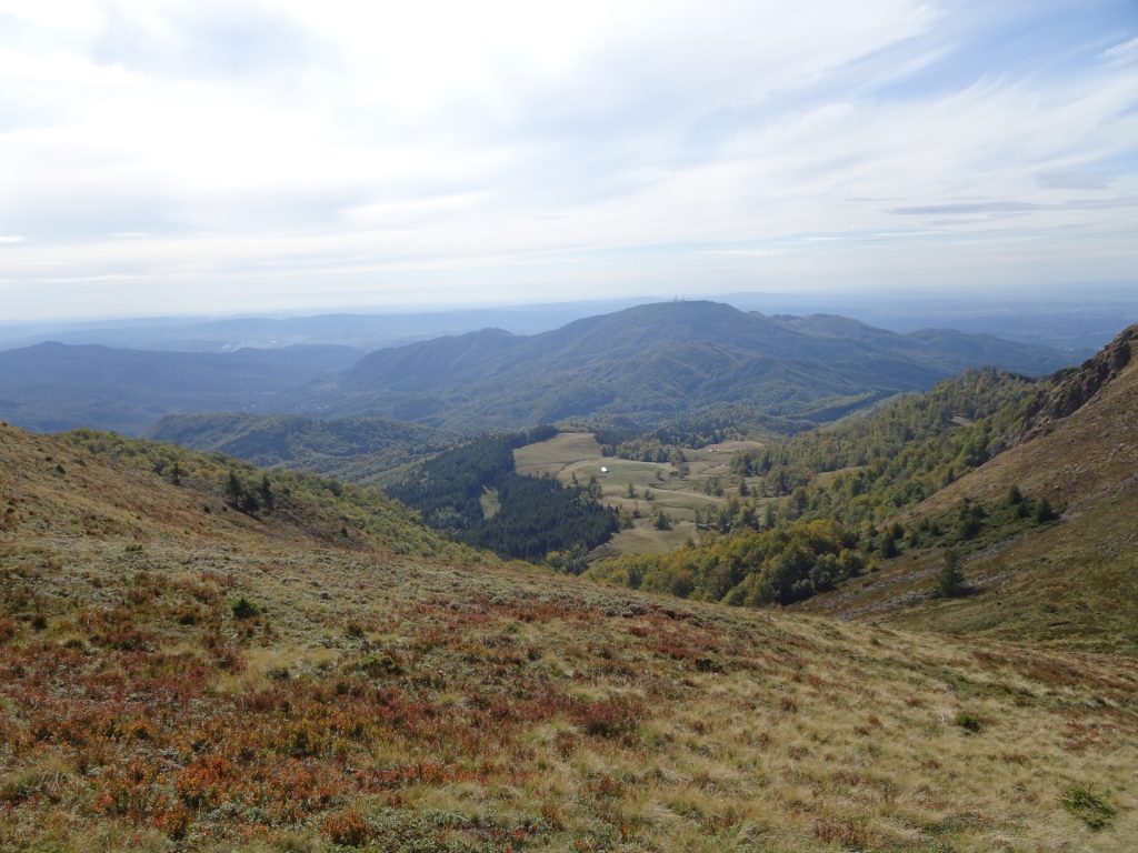 View downwards from the ridge