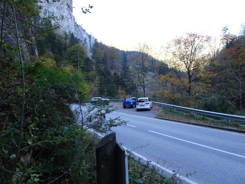 The Höllental parking lot