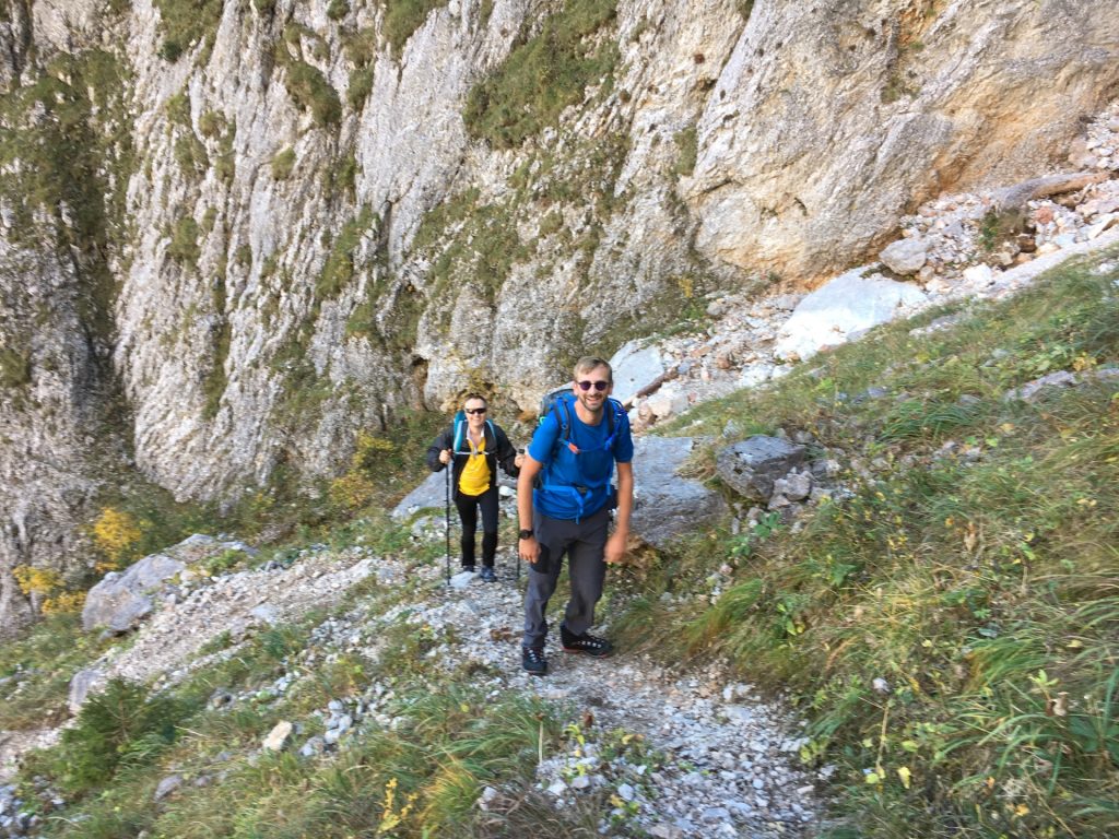 Stefan and Herbert on the trail towards Gaisloch