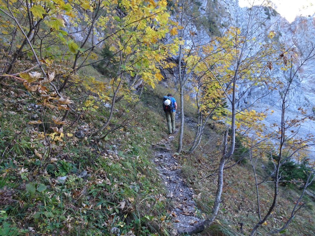 Hannes hiking towards Gaislochsteig