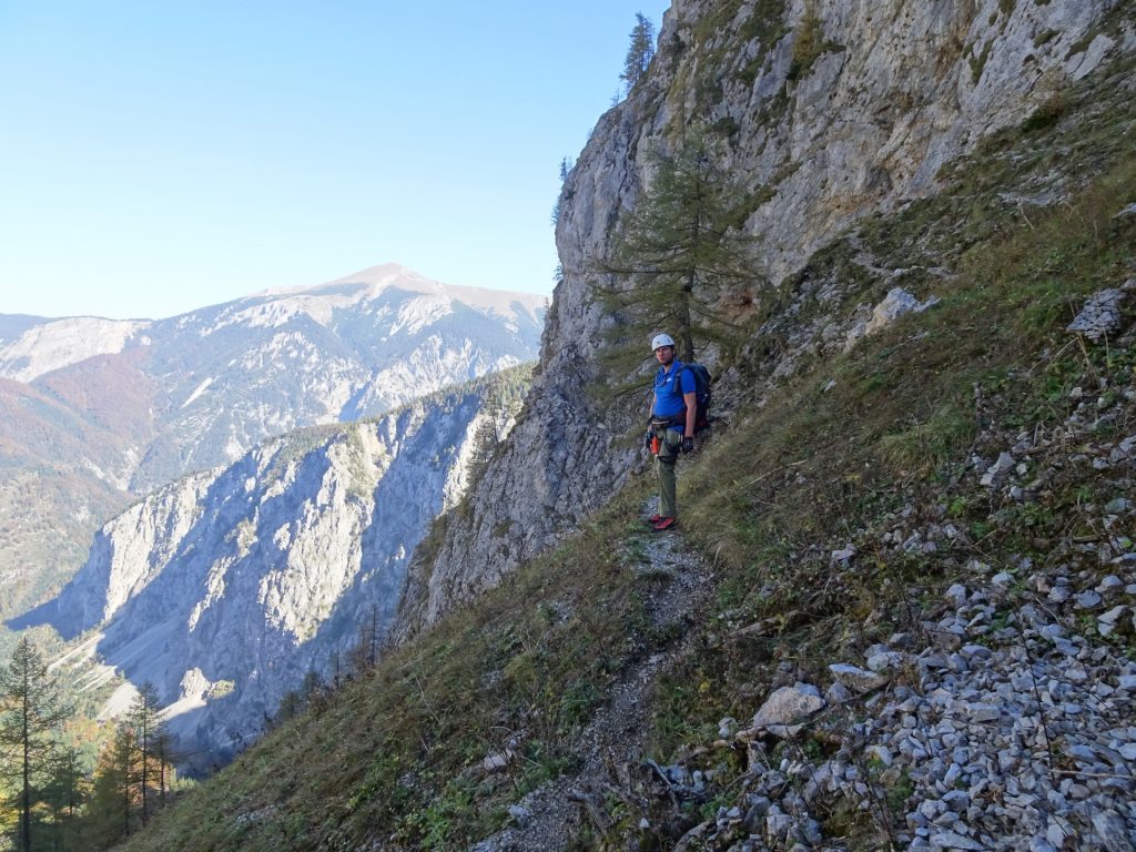 ... the resulting photo of Hannes with the Schneeberg in the back