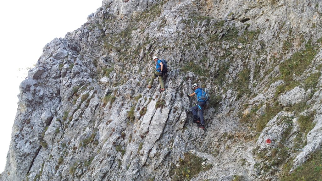 Hannes and Stefan climbing on the traverse