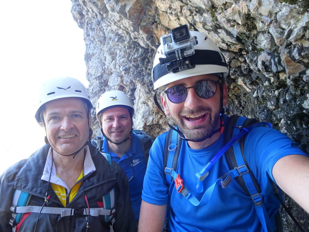 Herbert, Hannes and Stefan at the AV-Steig (near the trail book)