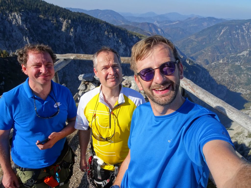 Hannes, Herbert and Stefan celebrating victory