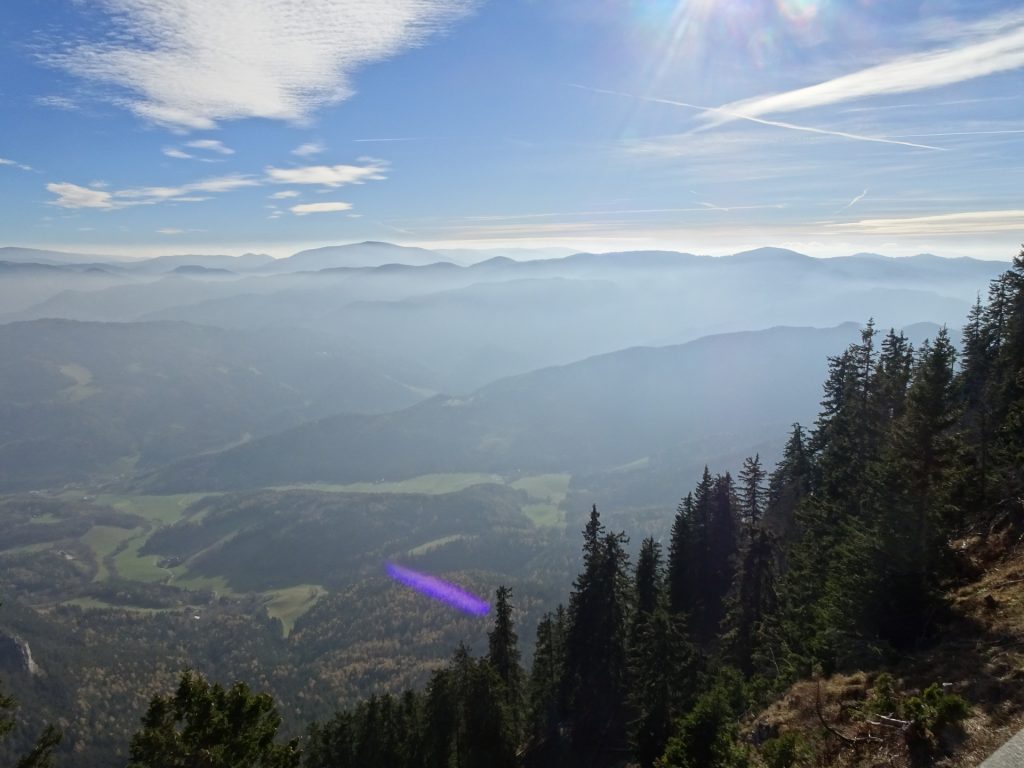 View from the mountain station of the Rax cable car