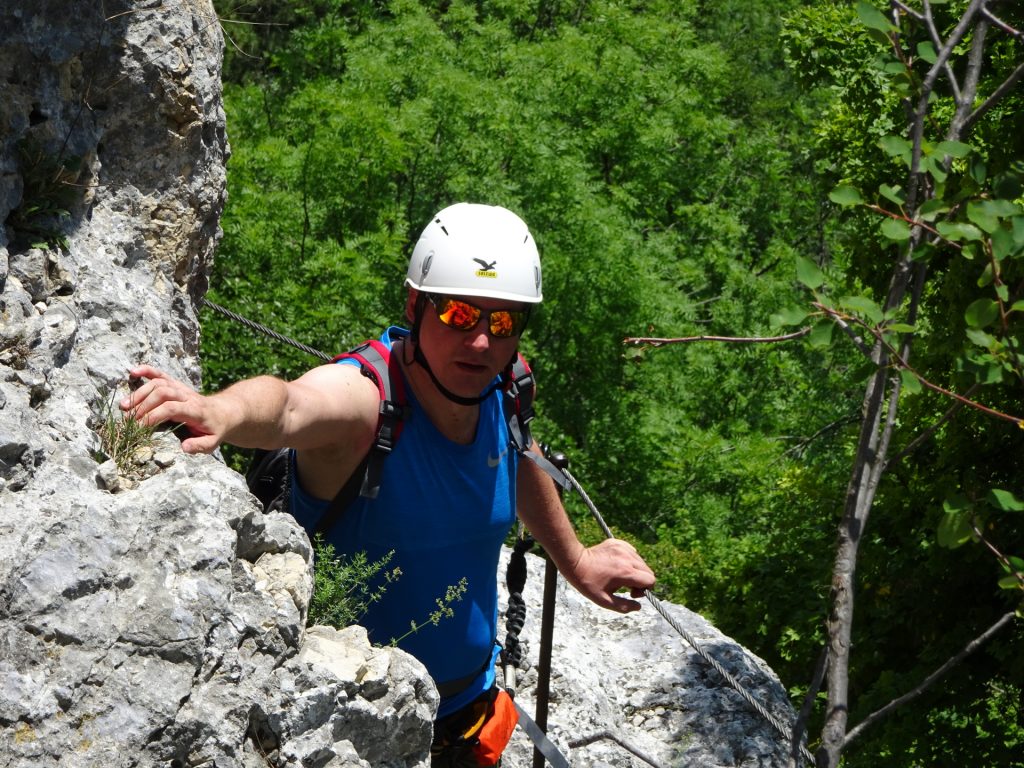 Hannes at the upper part of Hanslsteig