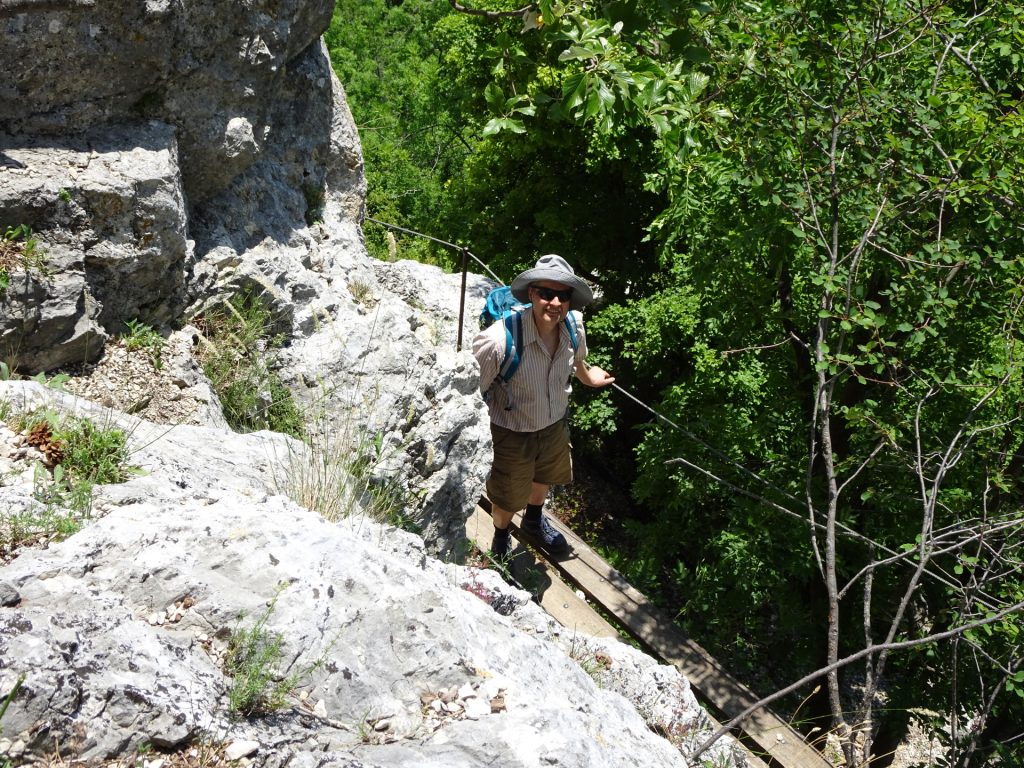 Herbert at the upper part of Hanslsteig