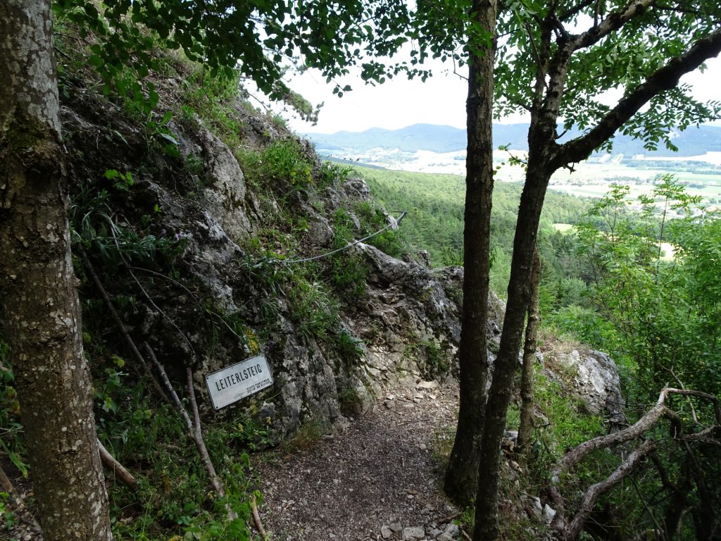 The crux of Leiterlsteig (Cat. A)