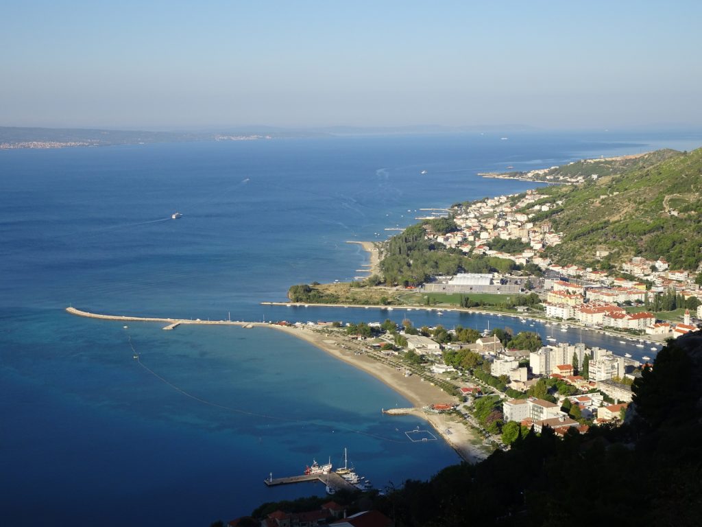 Amazing view downwards to Omis