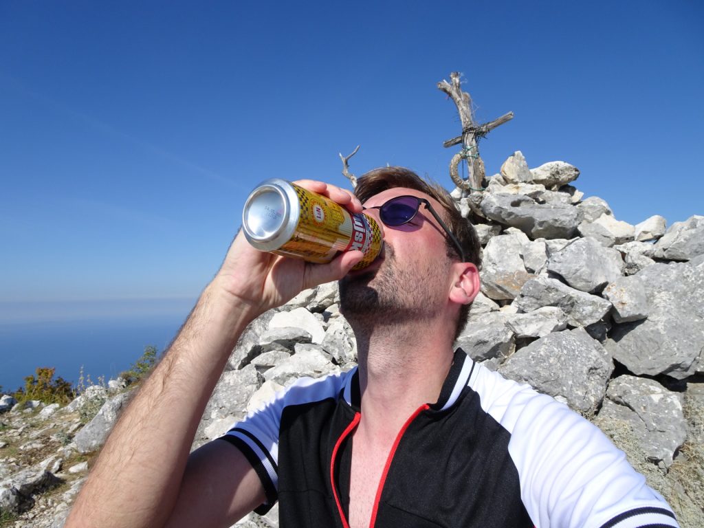 Celebrating at the Kula peak