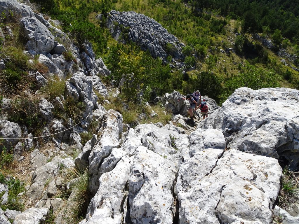 Crowded at the crux