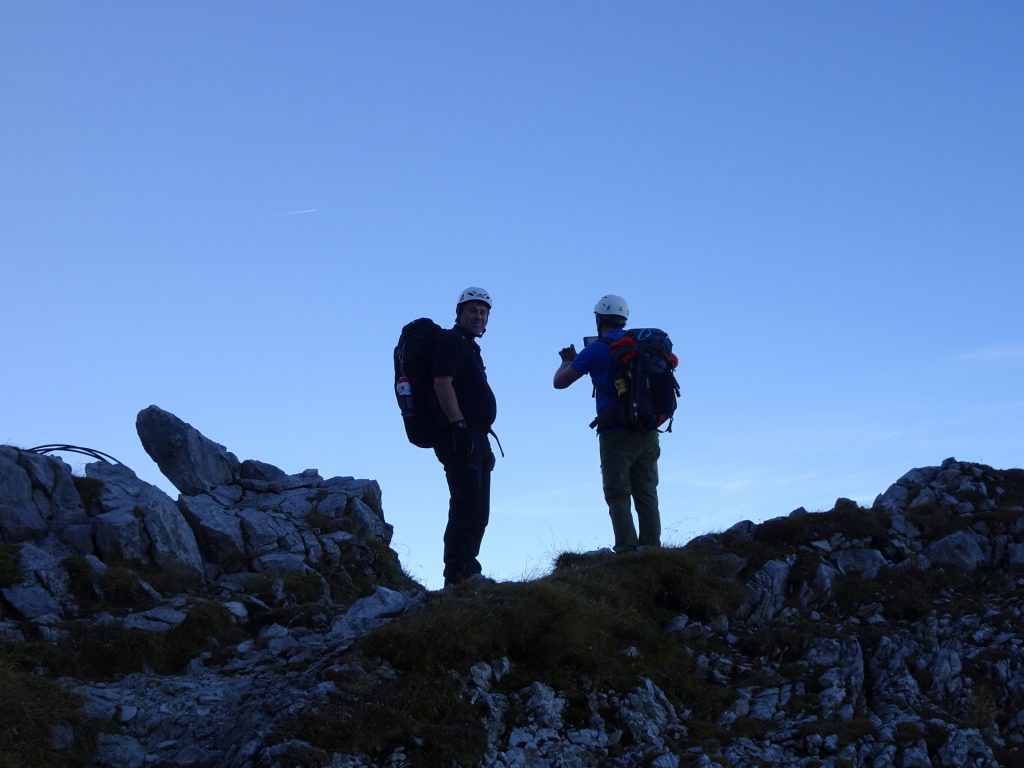 Robert and Hannes on the ridge