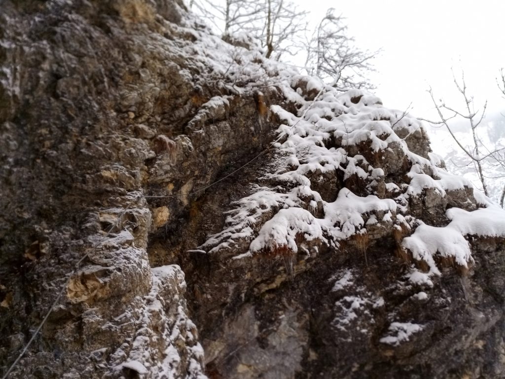Entrance of Hoyossteig (icy and steep)