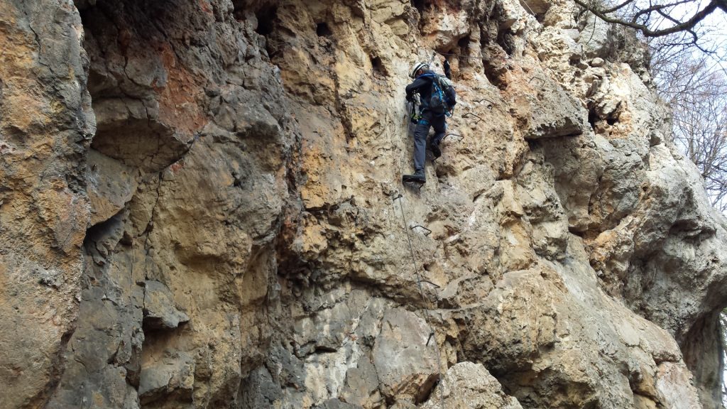 Stefan climbs up on the Währingersteig