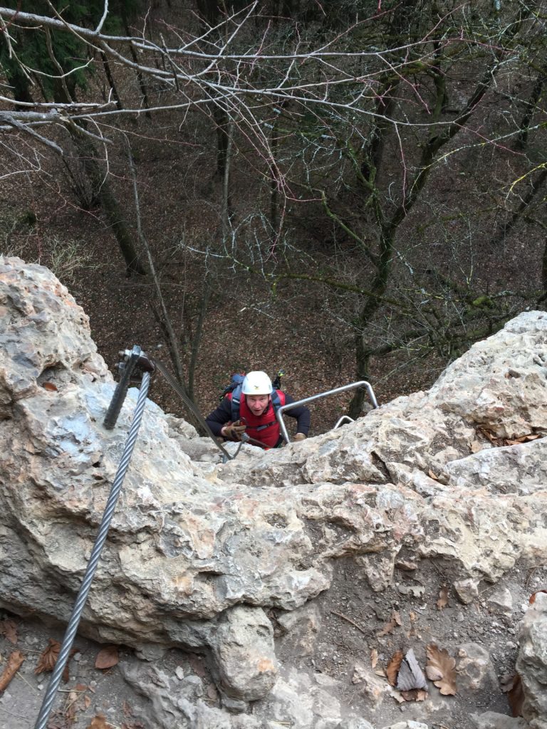 Hannes approaching the plateau