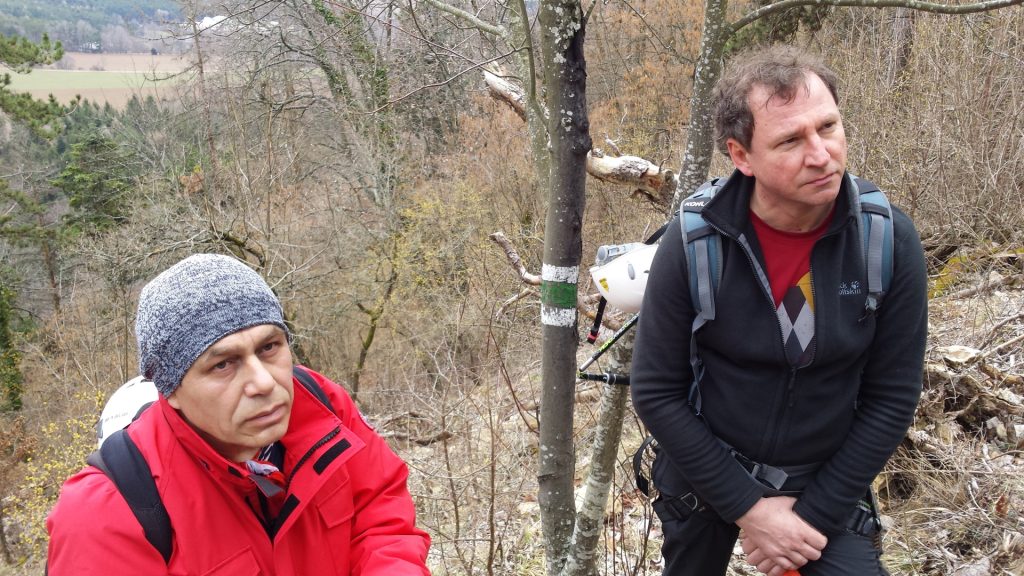 Nader and Hannes are looking at the Ganghofersteig