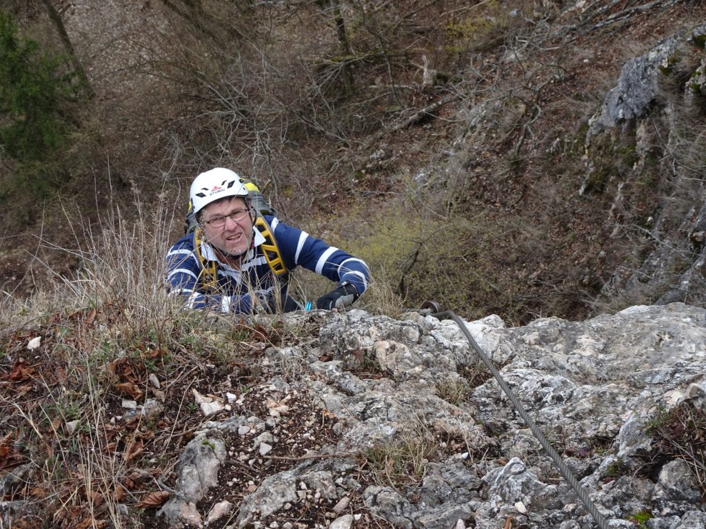 Robert on the crux