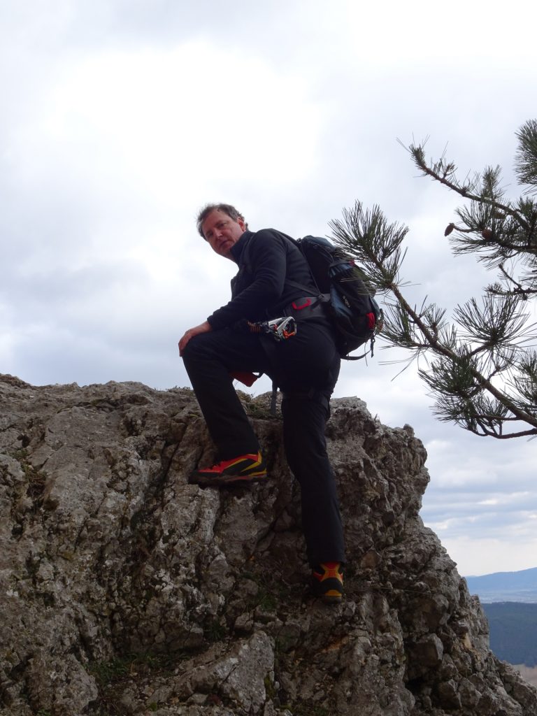 Hannes inspecting some climbing routes