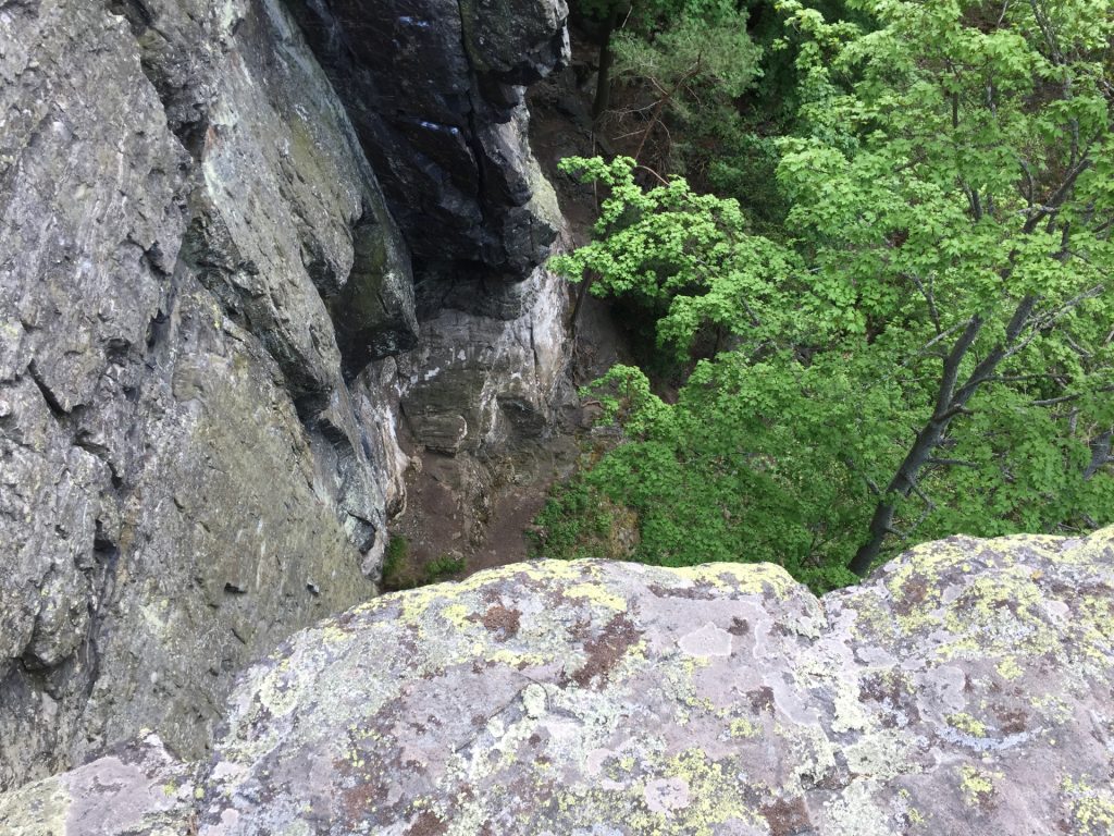 The picture taken from the climbing rock