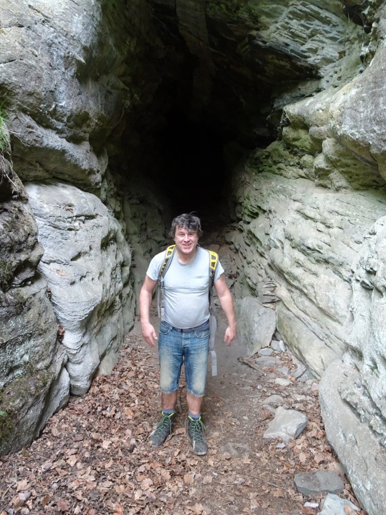 Robert got gray hair inside the cave