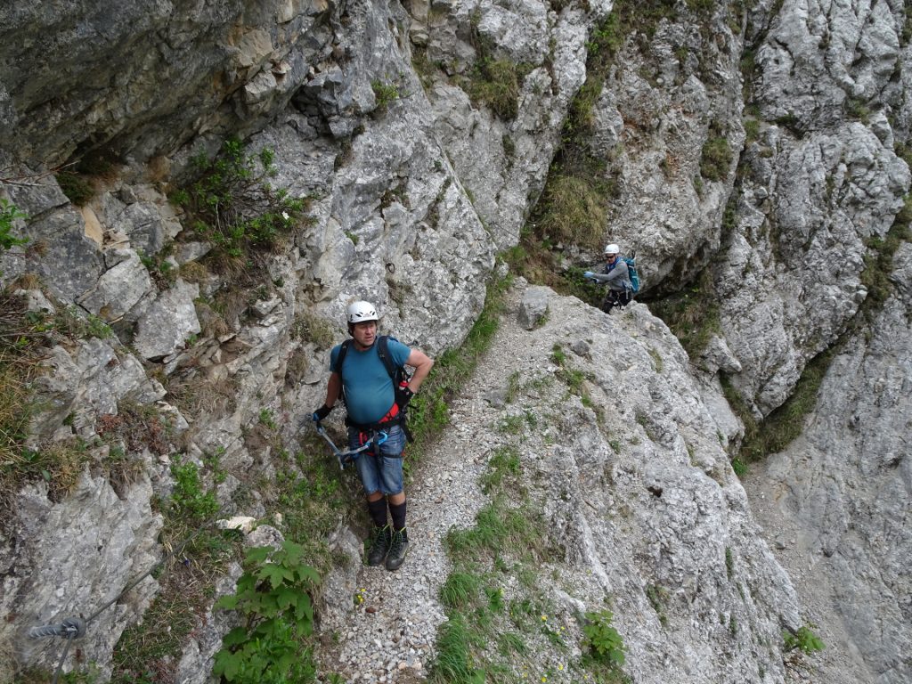 Robert and Herbert on the traverse