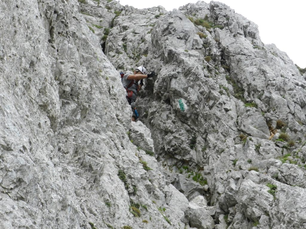 Nader descending on the final part of Bärenlochsteig