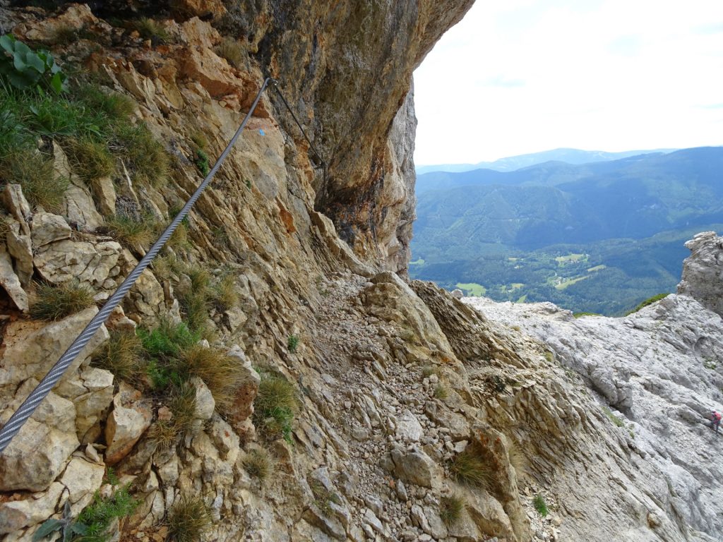 Traverse towards middle part of Haidsteig (view back)